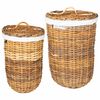 vidaXL Mos&oacute;kos&aacute;r 2 pcs Barna Kubu ratt&aacute;n