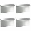 vidaXL Csiga ker&iacute;t&eacute;s 4 db 50 x 3,5 x 25 cm Horganyzott Ac&eacute;l Ez&uuml;st