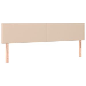 vidaXL cappuccino sz&iacute;nű műbőr fejt&aacute;mla 200 x 5 x 78/88 cm