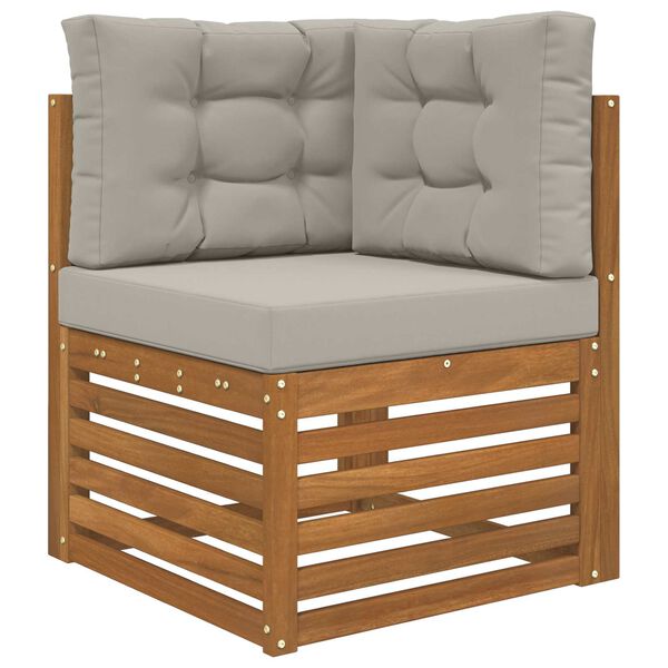 vidaXL K&uuml;lt&eacute;ri kanap&eacute; p&aacute;rna 3 pcs Sz&uuml;rke Poli&eacute;szter