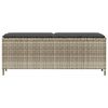 vidaXL vil&aacute;gossz&uuml;rke polyrattan kerti pad p&aacute;rn&aacute;val 110x30x40,5 cm