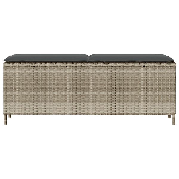 vidaXL vil&aacute;gossz&uuml;rke polyrattan kerti pad p&aacute;rn&aacute;val 110x30x40,5 cm