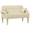 vidaXL Gombra tűz&ouml;tt loveseat Kr&eacute;msz&iacute;nű 120 x 65 x 79 cm Sz&ouml;vet