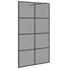 vidaXL Walk-in zuhanyfal Fekete 115 x 195 cm edzett &uuml;veg
