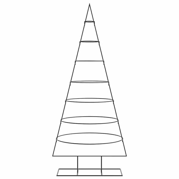 vidaXL fekete fém karácsonyfa dekorációhoz 180 cm