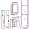 vidaXL F&uuml;rdőszoba b&uacute;tor szett polcokkal ajt&oacute;val 4 pcs R&eacute;gi fa Faanyag