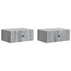 vidaXL Fali &eacute;jjeli szekr&eacute;ny 2 db Sz&uuml;rke Sonoma 49 x 34,5 x 20 cm