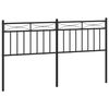 vidaXL fekete f&eacute;m csere fejt&aacute;mla 150 cm