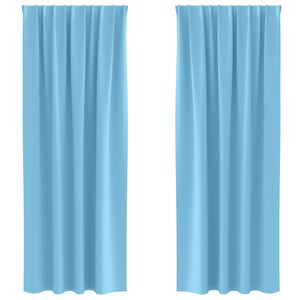 vidaXL Fekete F&uuml;gg&ouml;ny Gyűrűkkel 2 db Vil&aacute;gosk&eacute;k 225 x 140 cm