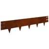 vidaXL Fűszeg&eacute;lyez&eacute;s 10 db 100 x 20 cm Ac&eacute;l Rozsd&aacute;s