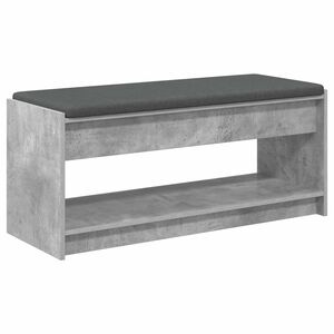 vidaXL Előt&eacute;r pad Beton Sz&uuml;rke 103 x 38 x 45 cm Műanyag Fa &eacute;s Sz&ouml;vet