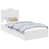 vidaXL T&aacute;rol&oacute;s &Aacute;gy fi&oacute;kkal fejt&aacute;ml&aacute;val Feh&eacute;r 90 x 190 cm Szerelt Fa