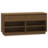 vidaXL m&eacute;zbarna t&ouml;m&ouml;r fenyőfa cipőszekr&eacute;ny 110 x 34 x 52 cm