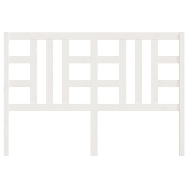 vidaXL fehér tömör fenyőfa ágyfejtámla 126 x 4 x 100 cm