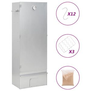 vidaXL horganyzott ac&eacute;l BBQ f&uuml;st&ouml;lőkemence faapr&iacute;t&eacute;kkal 44,5x29x110 cm