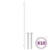 vidaXL 10 db ez&uuml;st rozsdamentes ac&eacute;l szekr&eacute;nyfoganty&uacute; 480 mm