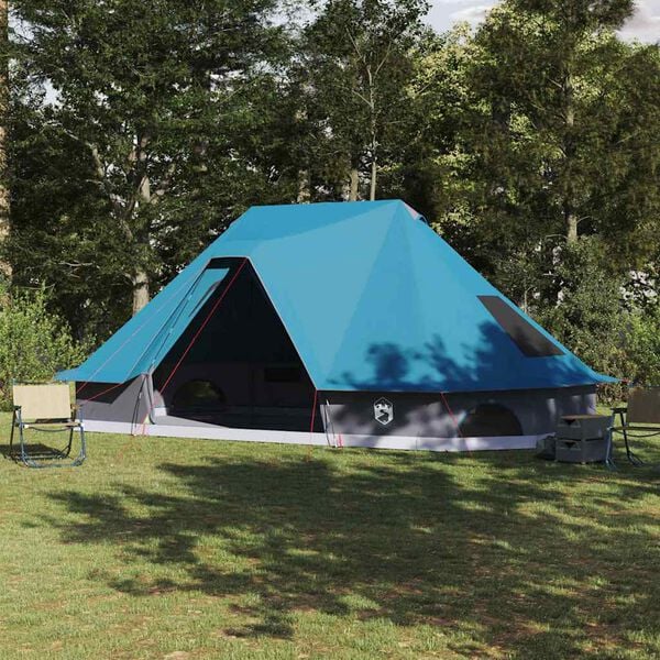 vidaXL Családi Tipi sátor tetővel Kék 680 x 430 x 270 cm