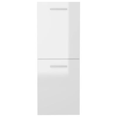 vidaXL magasfényű fehér forgácslap fürdőszobaszekrény 30 x 30 x 80 cm