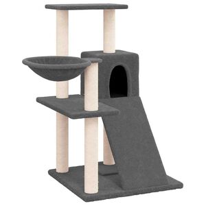 vidaXL s&ouml;t&eacute;tsz&uuml;rke macskab&uacute;tor sziz&aacute;l kapar&oacute;f&aacute;val 82 cm