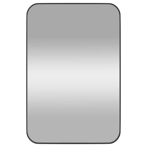 vidaXL fekete t&eacute;glalap alak&uacute; falra szerelhető t&uuml;k&ouml;r40x60 cm