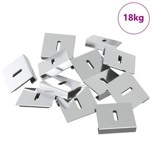 vidaXL T&uuml;k&ouml;r tart&oacute; konzol 340 pcs Nikkel 35 x 30 x 8,3 mm Ac&eacute;l