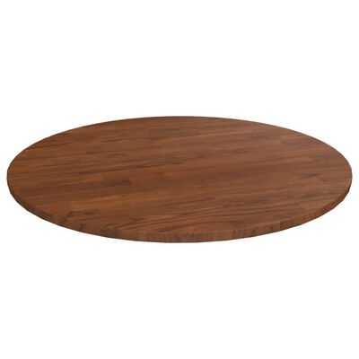 vidaXL sötétbarna kezelt tömör tölgyfa kerek asztallap Ø60x1,5 cm
