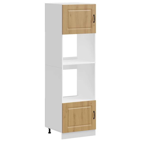 vidaXL Kalmar 2 db k&eacute;zműves t&ouml;lgy sz&iacute;nű szerelt fa s&uuml;tőszekr&eacute;nyek