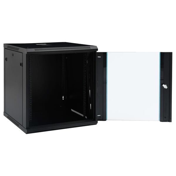 vidaXL 12U fali h&aacute;l&oacute;zati szekr&eacute;ny 19" IP20 600 x 600 x 640 mm