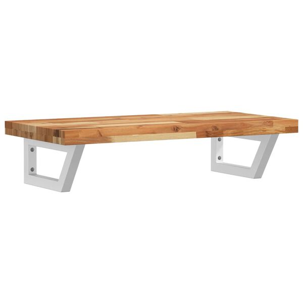 vidaXL ac&eacute;l &eacute;s t&ouml;m&ouml;r ak&aacute;cfa falra szerelhető mosd&oacute;polc