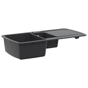 vidaXL Konyhai mosogat&oacute; dupla medenc&eacute;vel Gr&aacute;nit 96 x 50 x 31 cm