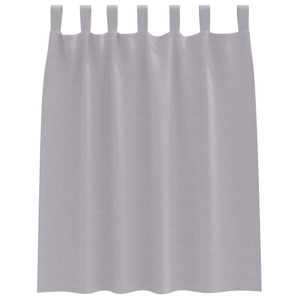 vidaXL Fekete F&uuml;gg&ouml;ny Gyűrűkkel 2 pcs F&eacute;m Sz&uuml;rke 140 x 140 cm