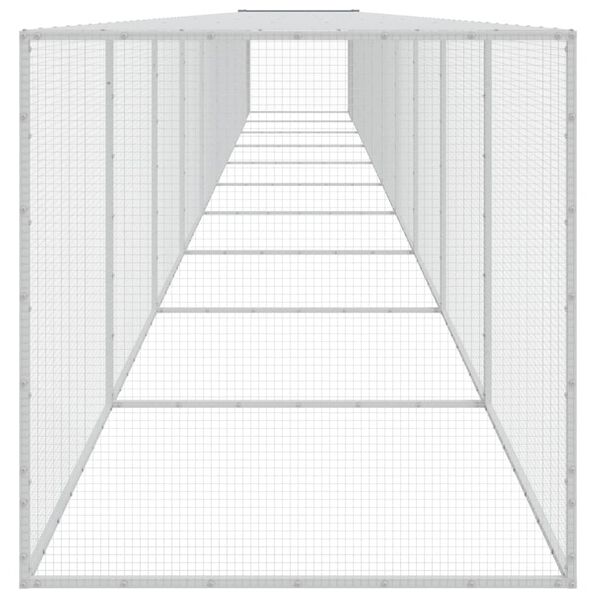 vidaXL vil&aacute;gossz&uuml;rke horganyzott ac&eacute;l ty&uacute;kketrec tetővel 1003x98x90 cm