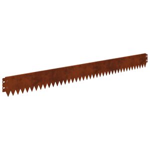 vidaXL Fűszeg&eacute;lyez&eacute;s 10 db 103 x 10 cm Ac&eacute;l Rozsd&aacute;s
