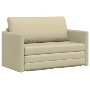 vidaXL Kanap&eacute;&aacute;gy Kr&eacute;m 124 x 71 x 78 cm M&uuml;bőr