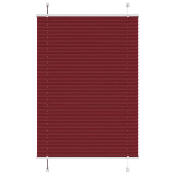 vidaXL plisz&iacute;rozott redőny Bordeaux piros 100x150 cm sz&ouml;vetsz&eacute;less&eacute;g