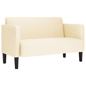 vidaXL kr&eacute;m kordb&aacute;rsony sz&ouml;vet loveseat kanap&eacute; 109 cm