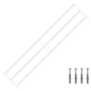 vidaXL Ablakokhoz k&eacute;sz&uuml;lt biztons&aacute;gi r&aacute;cs, 3 keresztl&eacute;ccel 93-174 cm