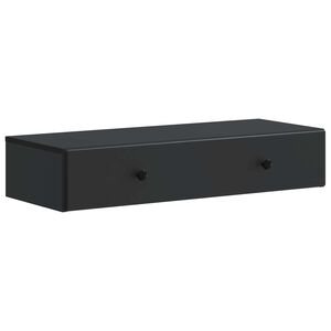 vidaXL Fali oldalt&aacute;bla Fekete 87,5 x 34,5 x 17 cm Szerelt Fa