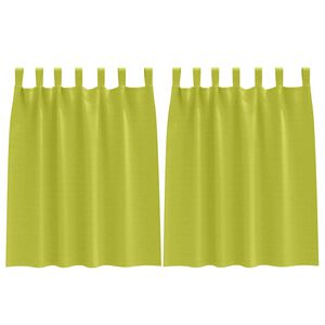 vidaXL Fekete F&uuml;gg&ouml;ny Gyűrűkkel 2 db Z&ouml;ld 140 x 140 cm Poli&eacute;szter