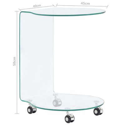 vidaXL edzett üveg dohányzóasztal 45 x 40 x 58 cm
