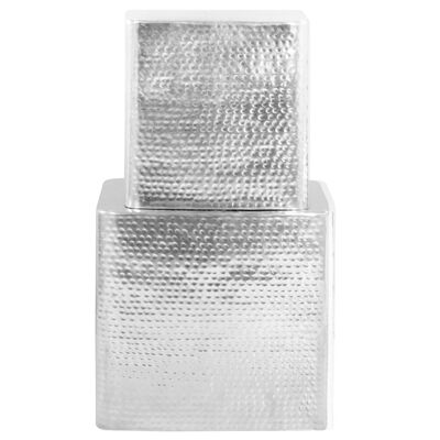 vidaXL 2 db ezüst alumínium dohányzóasztal