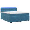 vidaXL Boxspring &aacute;gy matraccal &eacute;s LED-del K&eacute;k 160 x 200 cm B&aacute;rsony