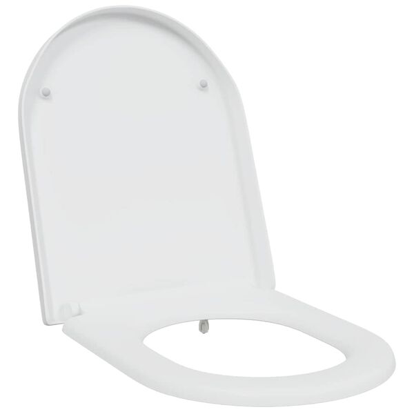vidaXL Gyorsan Levehető WC Ülőke Fehér 46.2 x 36 x 4.3 cm Duroplast