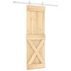 vidaXL Cs&uacute;sz&oacute; ajt&oacute; Term&eacute;szetes &eacute;s Feh&eacute;r 70 x 210 cm Szil&aacute;rd Fenyőfa