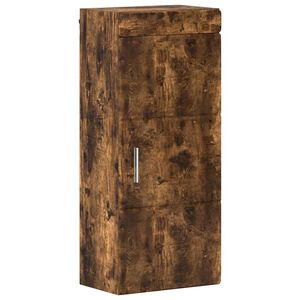 vidaXL F&uuml;rdőszobai faliszekr&eacute;ny TULUM F&uuml;st&ouml;lt t&ouml;lgy 37 x 24,5 x 86 cm