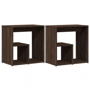 vidaXL 2 db barna t&ouml;lgysz&iacute;nű szerelt fa kisasztal 50x30x50 cm