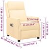 vidaXL krémszínű műbőr elektromos masszázsfotel