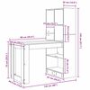 vidaXL Asztal polcokkal F&uuml;st&ouml;lt t&ouml;lgy 122 x 67 x 145 cm Faanyag