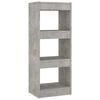 vidaXL betonsz&uuml;rke szerelt fa k&ouml;nyvszekr&eacute;ny/t&eacute;relv&aacute;laszt&oacute; 40x30x103 cm