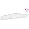 vidaXL 25 db &iacute;ves horganyzott vas gabion kos&aacute;r 400x50x40/60 cm